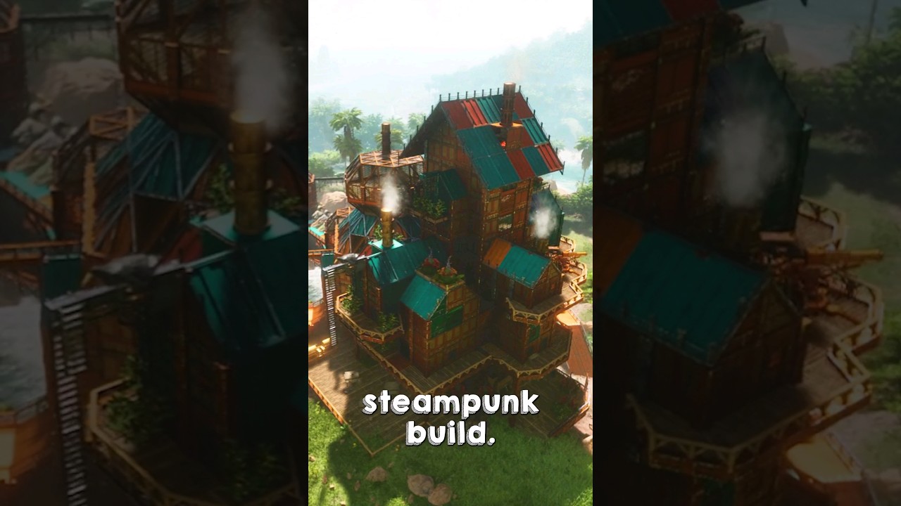Steampunk Base | ARK: Survival Ascended  #shorts #arksurvivalascended #gamingshorts #arktutorial