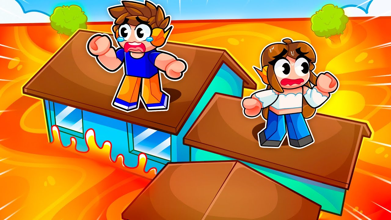 O CHÃO É LAVA no Roblox! (The Floor Is Lava Escape)