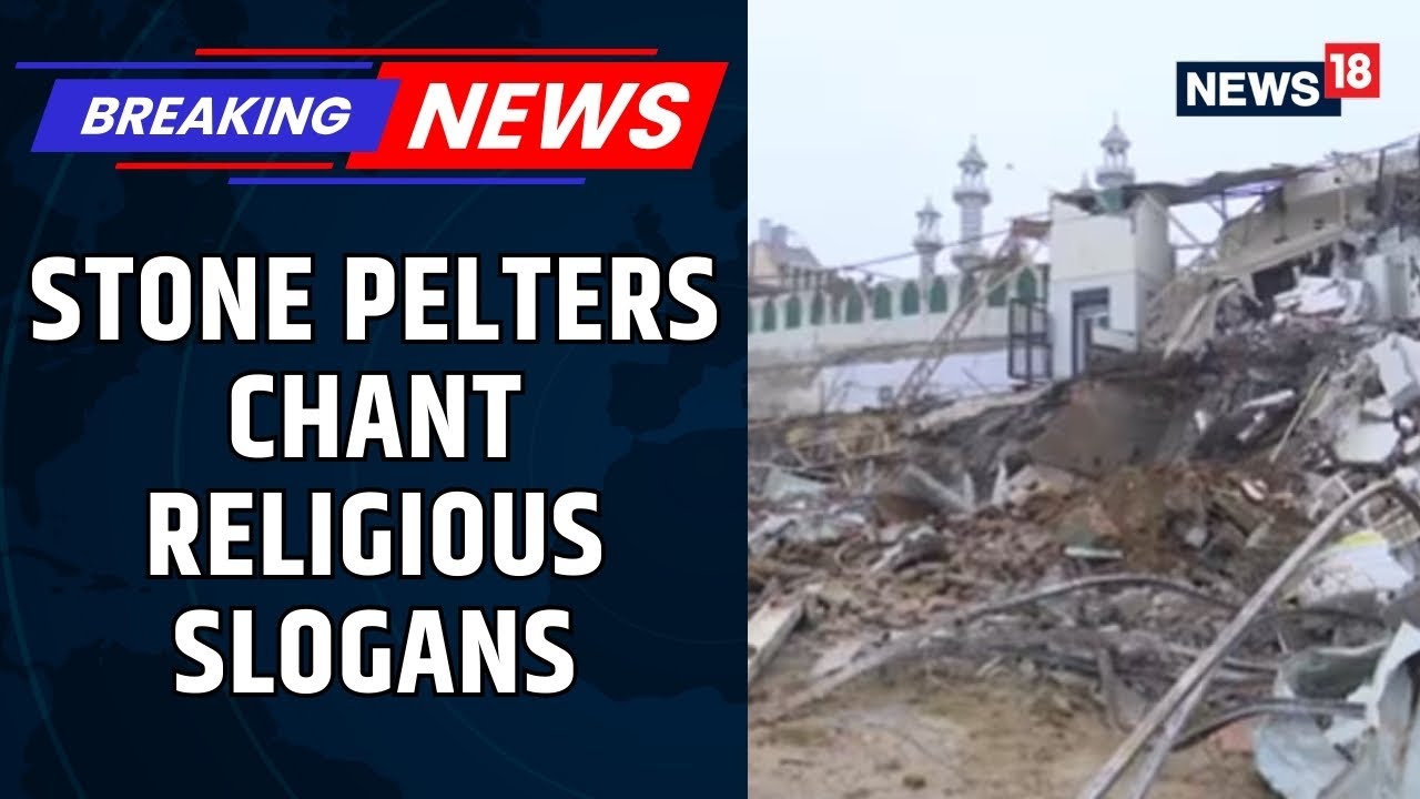 Religious Slogans Raised During Delhi Demolition Drive; Explosive Protest Visuals Surface | News18