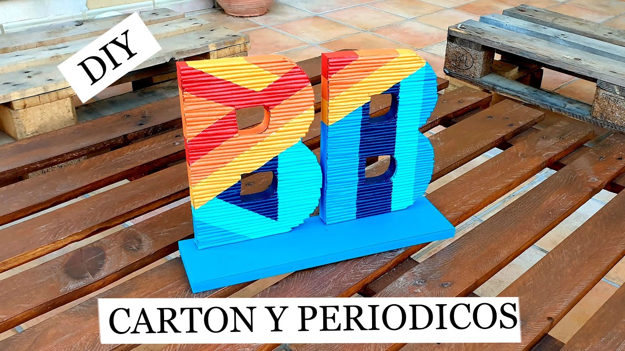 Como hacer letras de carton grandes paso a paso, Manualidades con carton