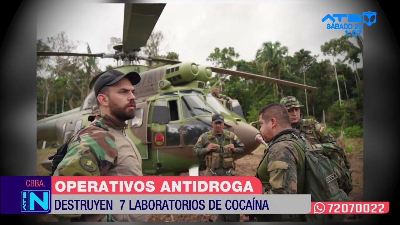 Siete laboratorios de cocaína fueron destruidos en el Chapare