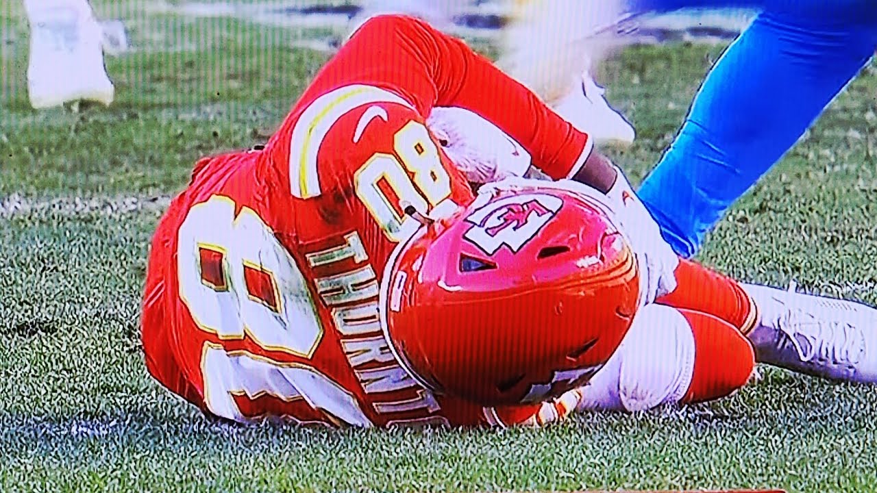 TONY JEFFERSON DISQUALIFIED HELMET TO HELMET TYQUAN THORNTON & A FIGHT ERUPTS: CHARGERS VS. CHIEFS