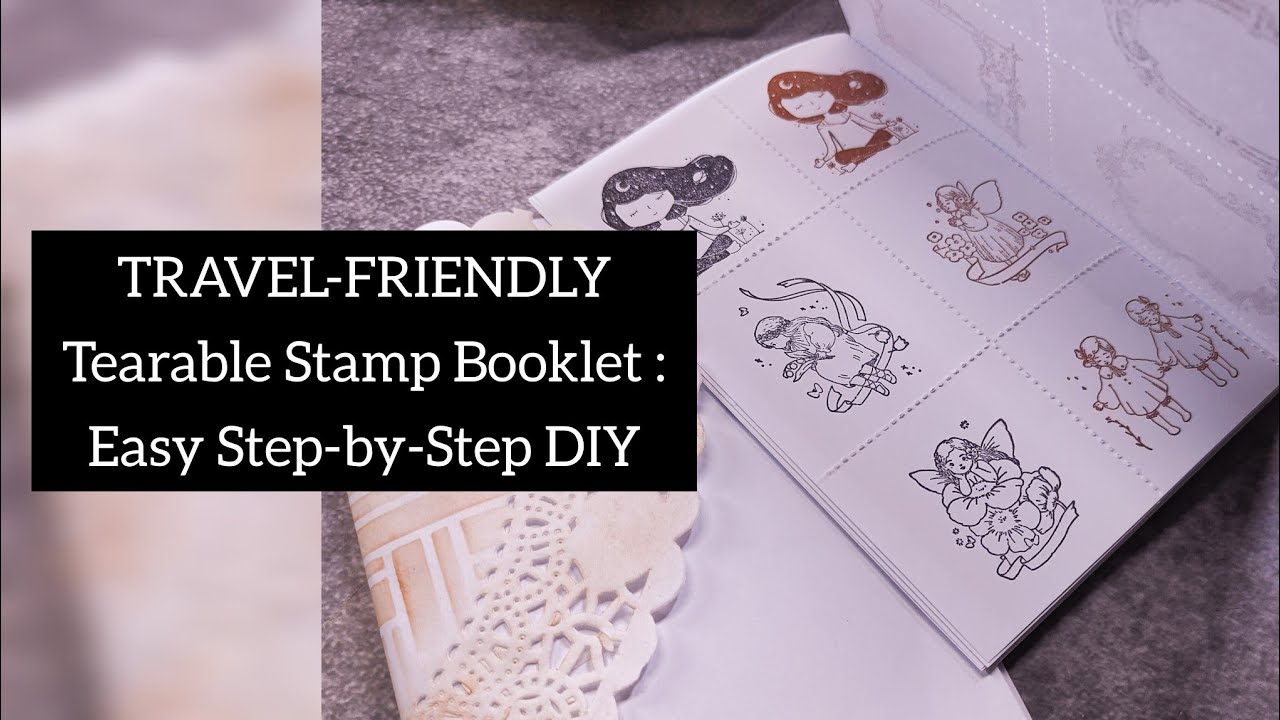 Travel Friendly Tearable Stamp Booklet💕 Easy step by step DIY 