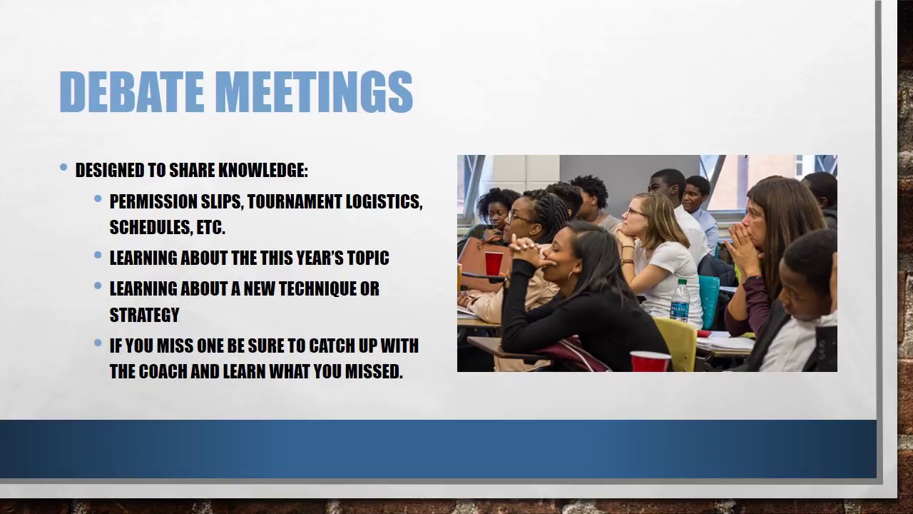 WUDL Policy Debate 102:  Practice and Tournaments