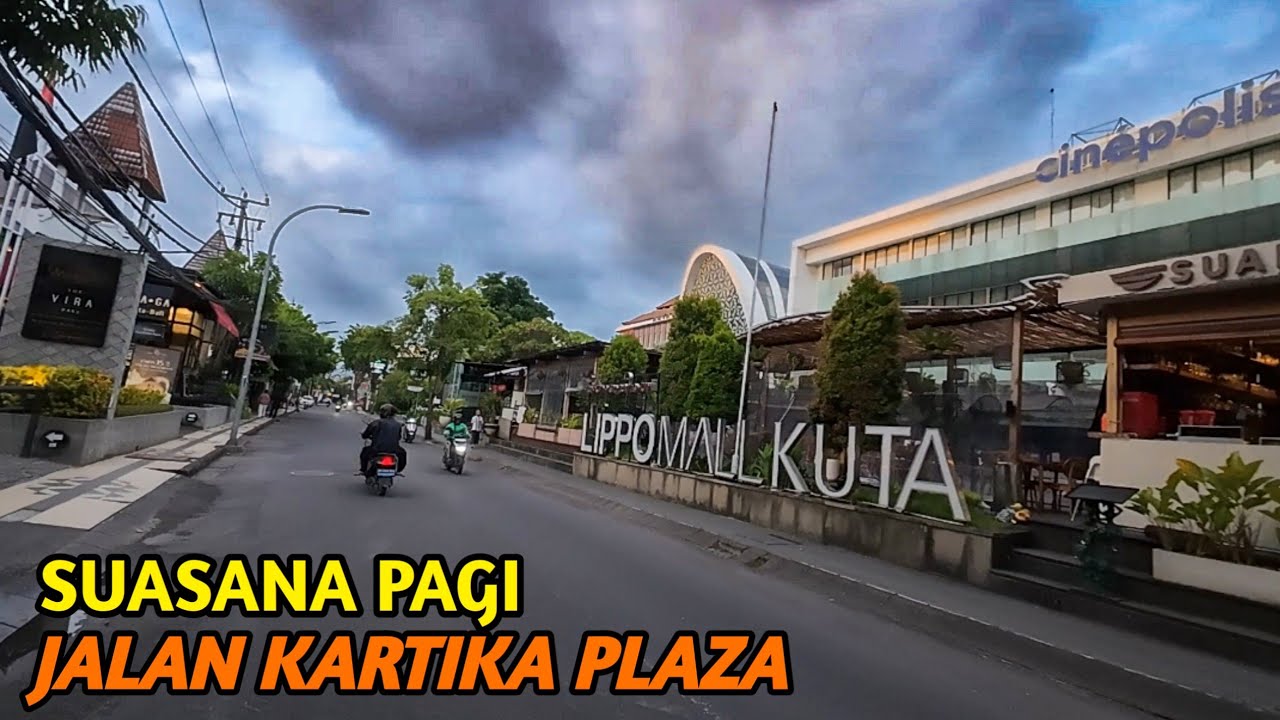 Suasana Pagi di Jalan Kartika Plaza Kuta Bali