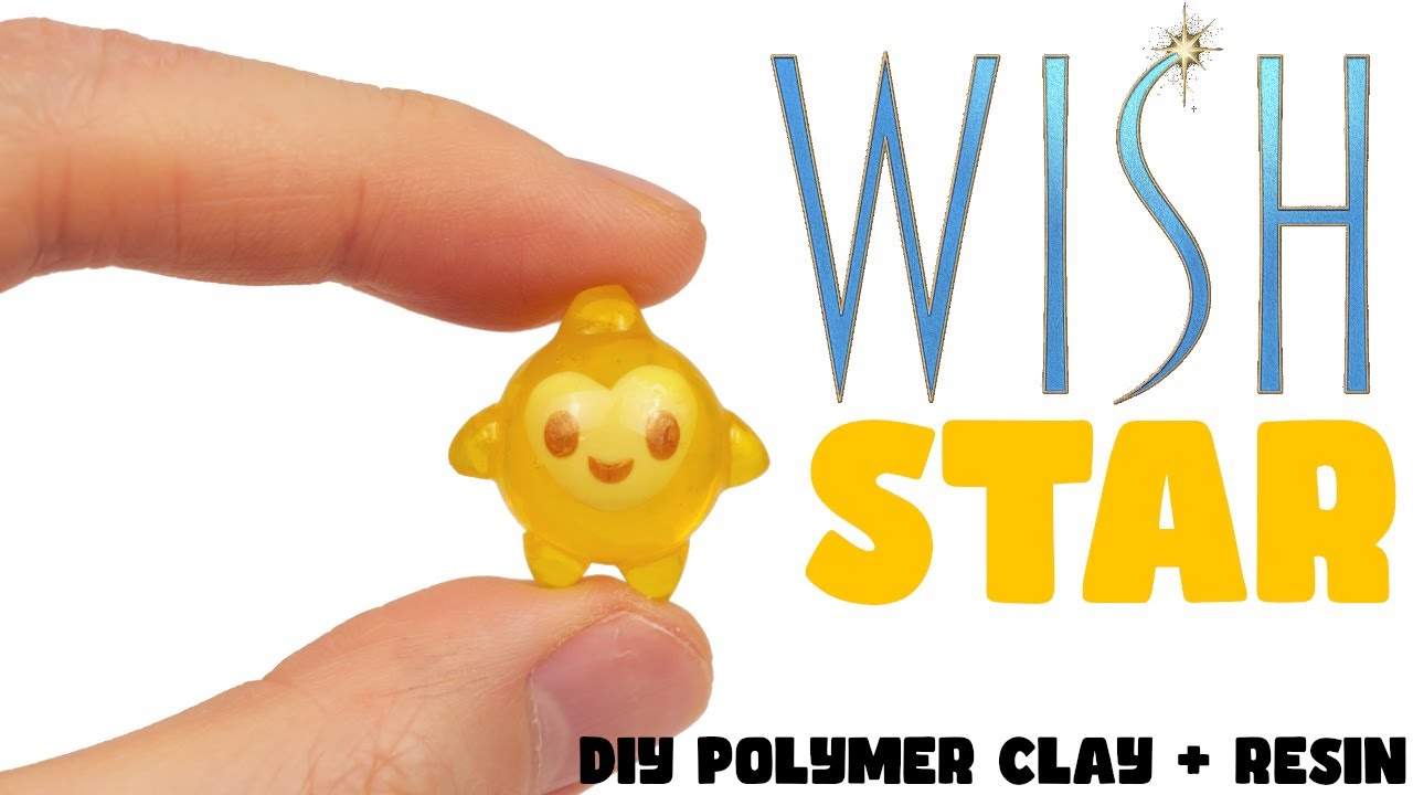 How to DIY DIsney Wish STAR Polymer clay/resin tutorial