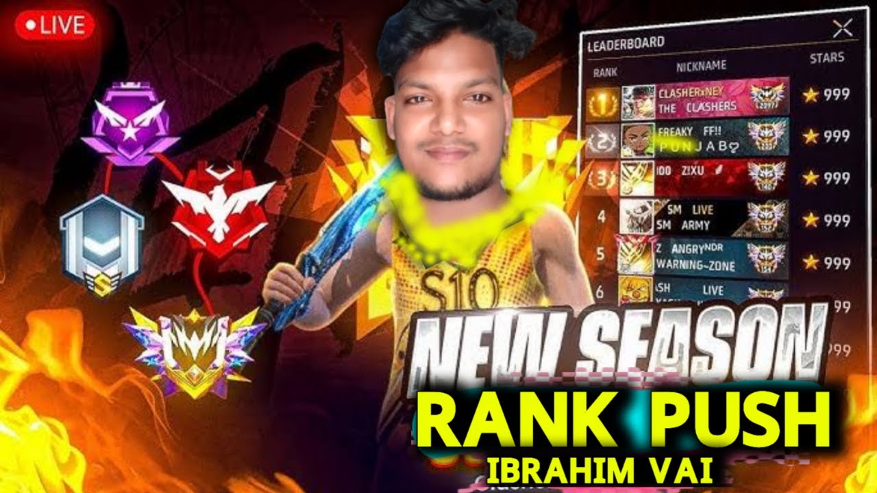 🔴 জুম্মা মোবারক সবাইকে 🤲 LIVE |OB 52 Free Fire Ranked Push | Headshot Only 🔥