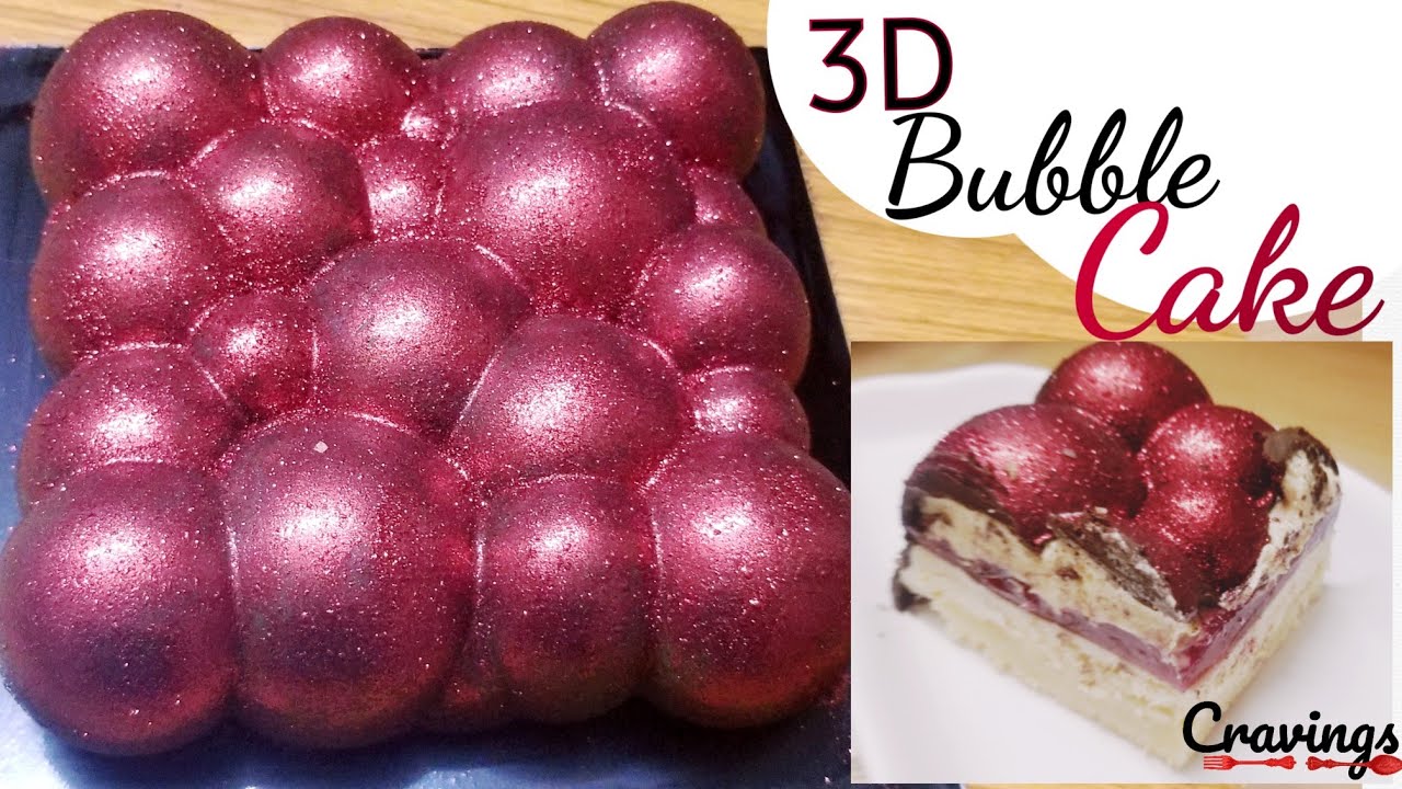 How to make 3D Bubble Cake at home ~Easy 3D cakes at home from Moulds 3D केक  #cloudcake #DCravings
