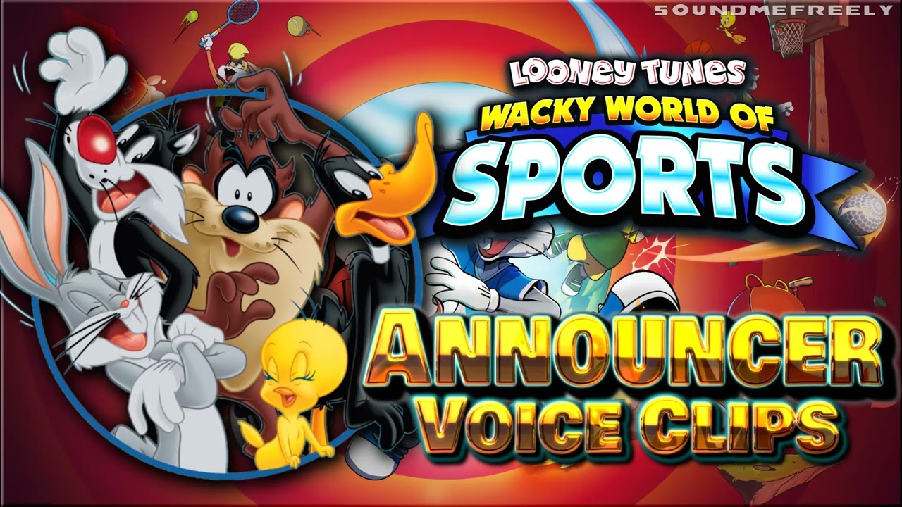 All Announcer Voice Clips • Looney Tunes: Wacky World of Sports • Voice Lines (Kaiser Johnson) 2024