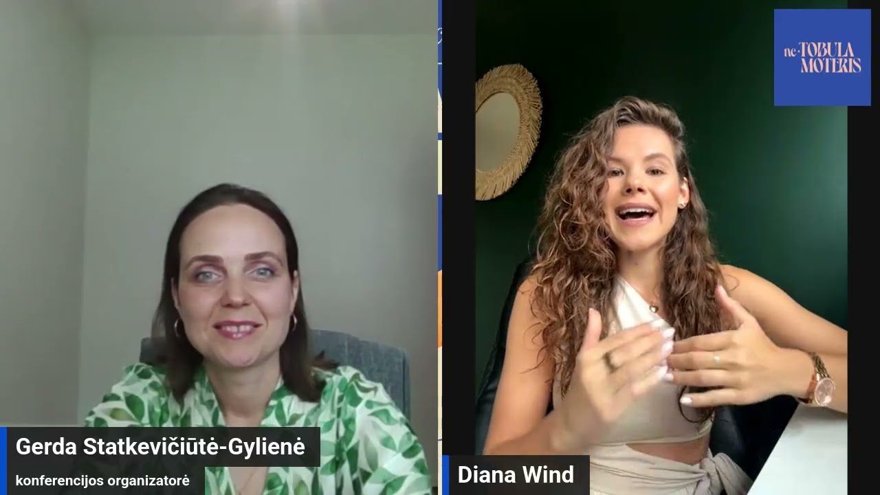 Diana Wind interviu LIVE su konferencijos Netobula Moteris organizatore