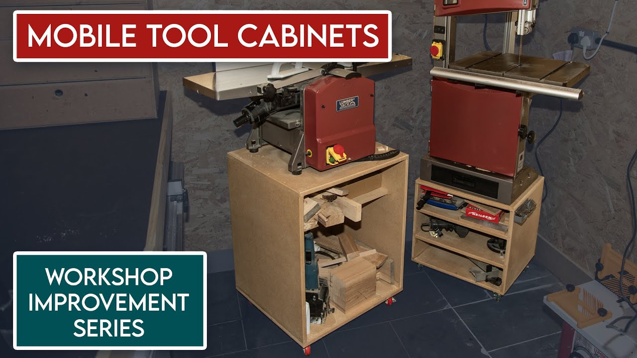 DIY Mobile Tool Cabinets | Heavy-Duty Bases for Bandsaw & Planer Thicknesser
