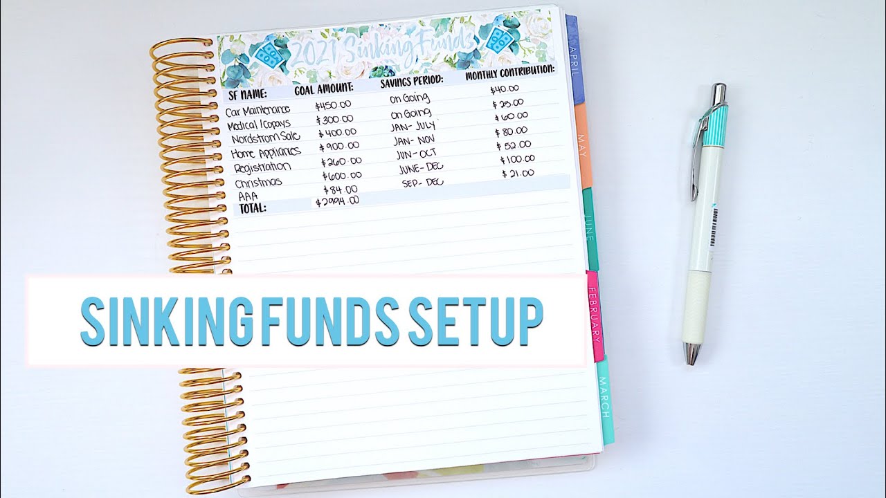 2021 Sinking Funds Setup | My Thought Process and Reasoning Behind  Them