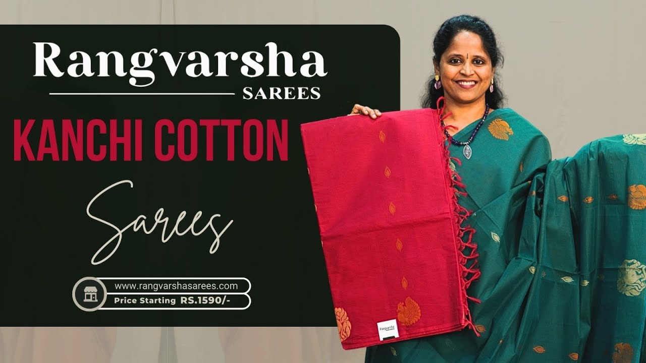 Kanchi Cotton Sarees-Rangvarsha Sarees -Woven traditional handloom cotton sarees- 26th August 2025