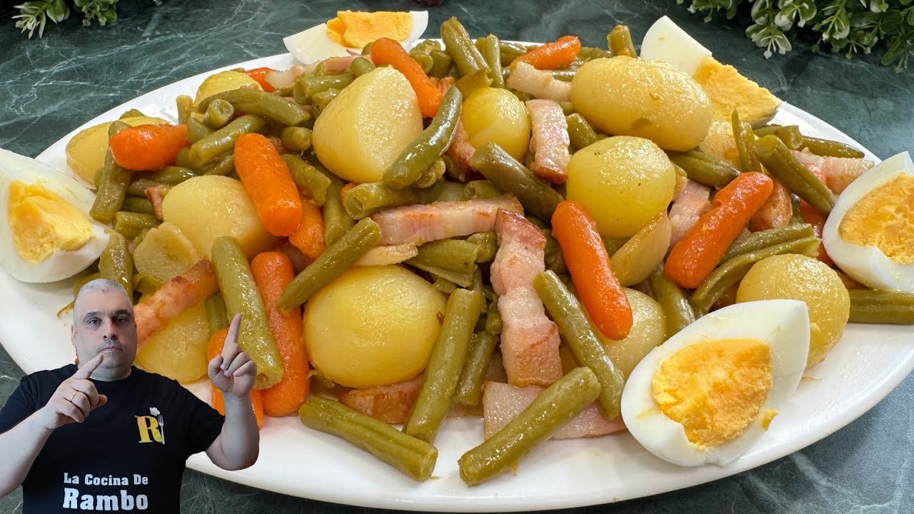 Judías Verdes Salteadas con Beicon. Cena o Comida en 5 Minutos