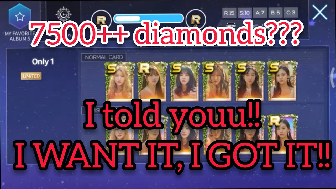 SuperStar Gfriend: USE 7500++ DIAMONDS TO GET ALL OF THE LIMITED CARD (Only 1 Theme)