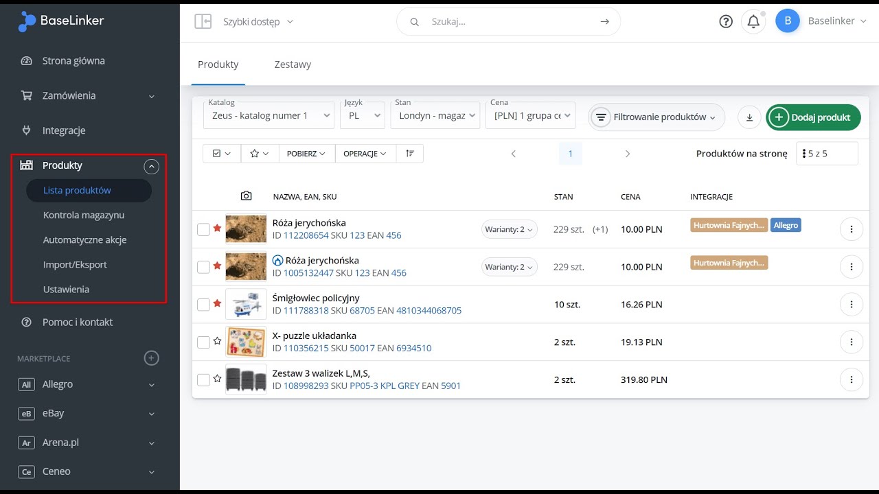 Как выставлять товары на Allegro через Baselinker? CRM Baselinker - складской учёт+автоматизация.