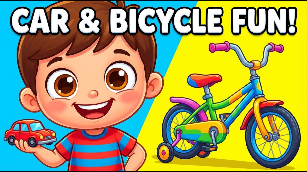 🎵Child Playing with His Mini Car and Bicycle 🚗🚲 | Fun Vehicle Play Song for Kids |Nursery Rhymes USA