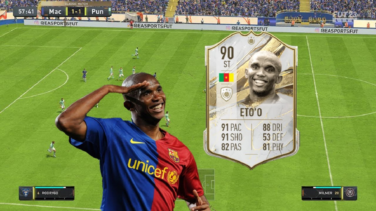 FIFA 23: 90 MID ICON SAMUEL ETO'O REVIEW - GOAL MACHINE - FIFA 23 ULTIMATE TEAM
