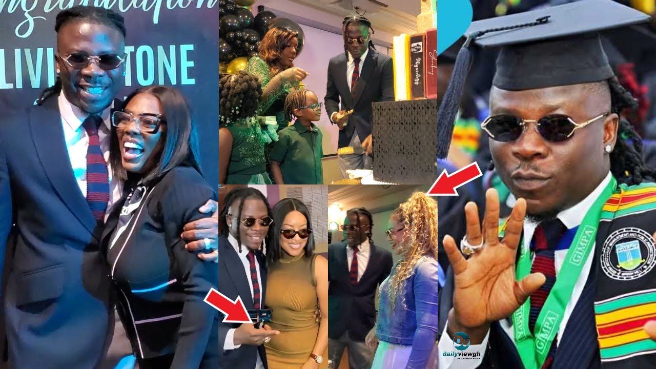 Joselyn Dumas, Nana Aba, Nadia Buari Surprises Stonebwoy At His Graduation Party
