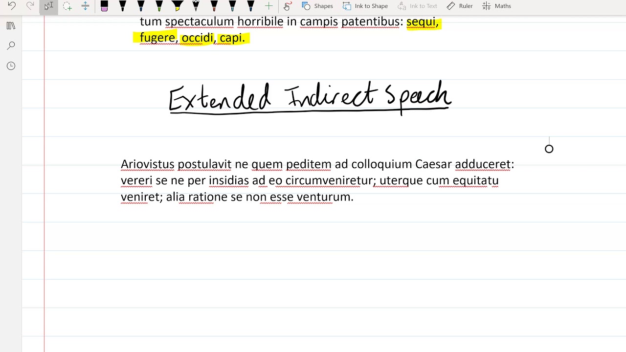 Extended Narrative & Indirect Speech
