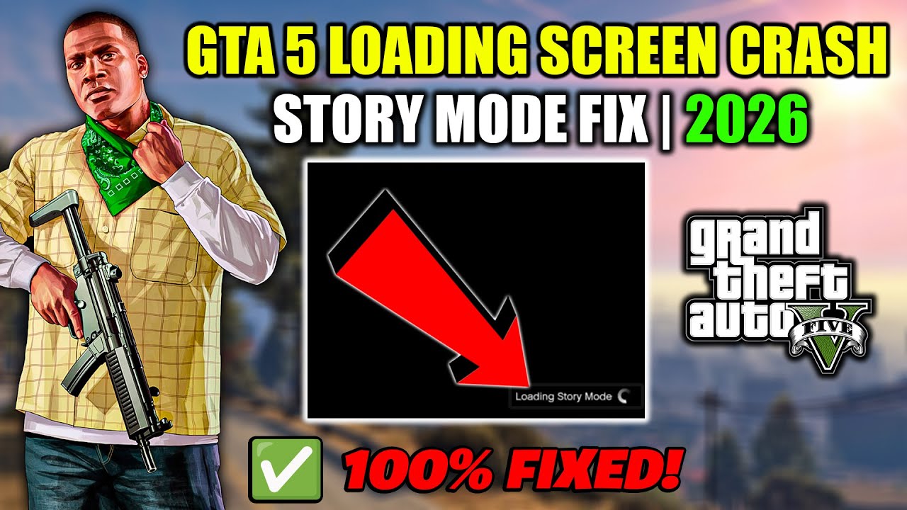 Как исправить сбой на экране загрузки в GTA 5 в 2026 году | Исправление сбоя в сюжетном режиме GT...