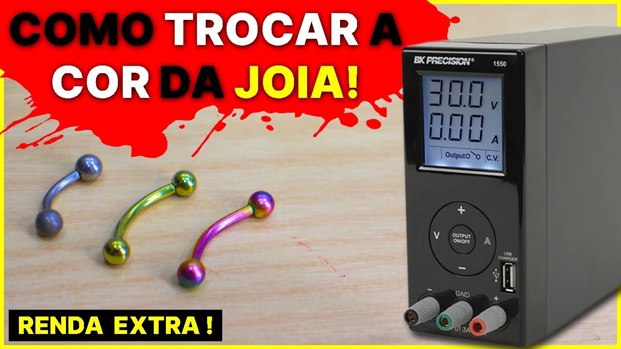 Como Mudar Cor de j&oacute;ias em casa (COM ⚡ ELETRICIDADE  ⚡)!!! 🤑 RENDA EXTRA!!!