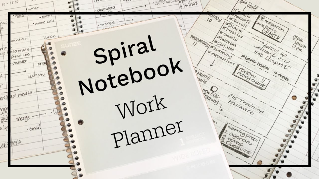Minimalist Spiral Notebook Planner Setup: Focused and Efficient (Perfect for WORK)