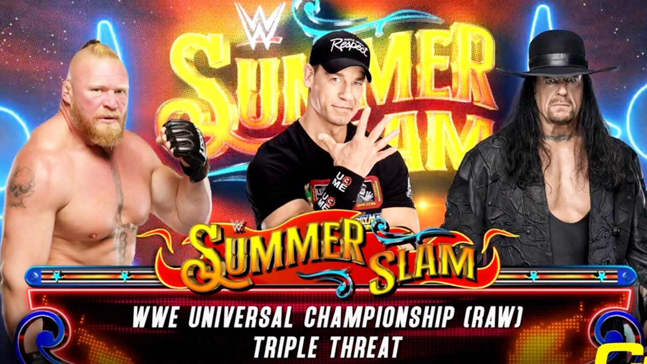 WWE2K23 - Undertaker vs John Cena vs Brock Lesnar - Universal Championship Match! PS5 Gameplay