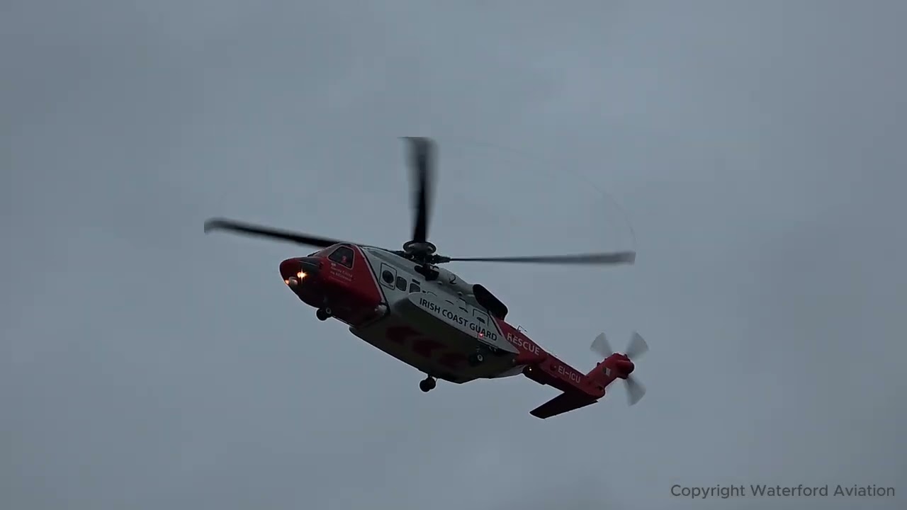 Departure of the final Sikorsky S92 EI-ICU operated by CHC Ireland.