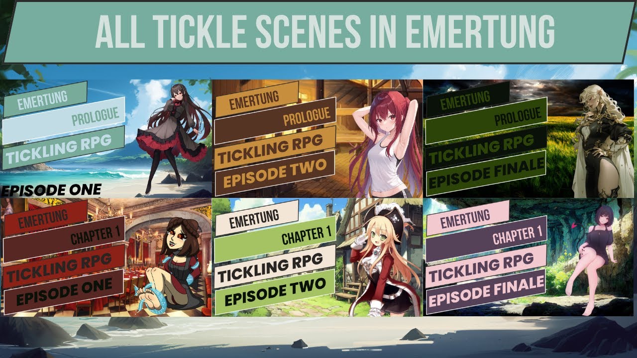 All Tickle Scenes - Emertung (Tickling RPG)