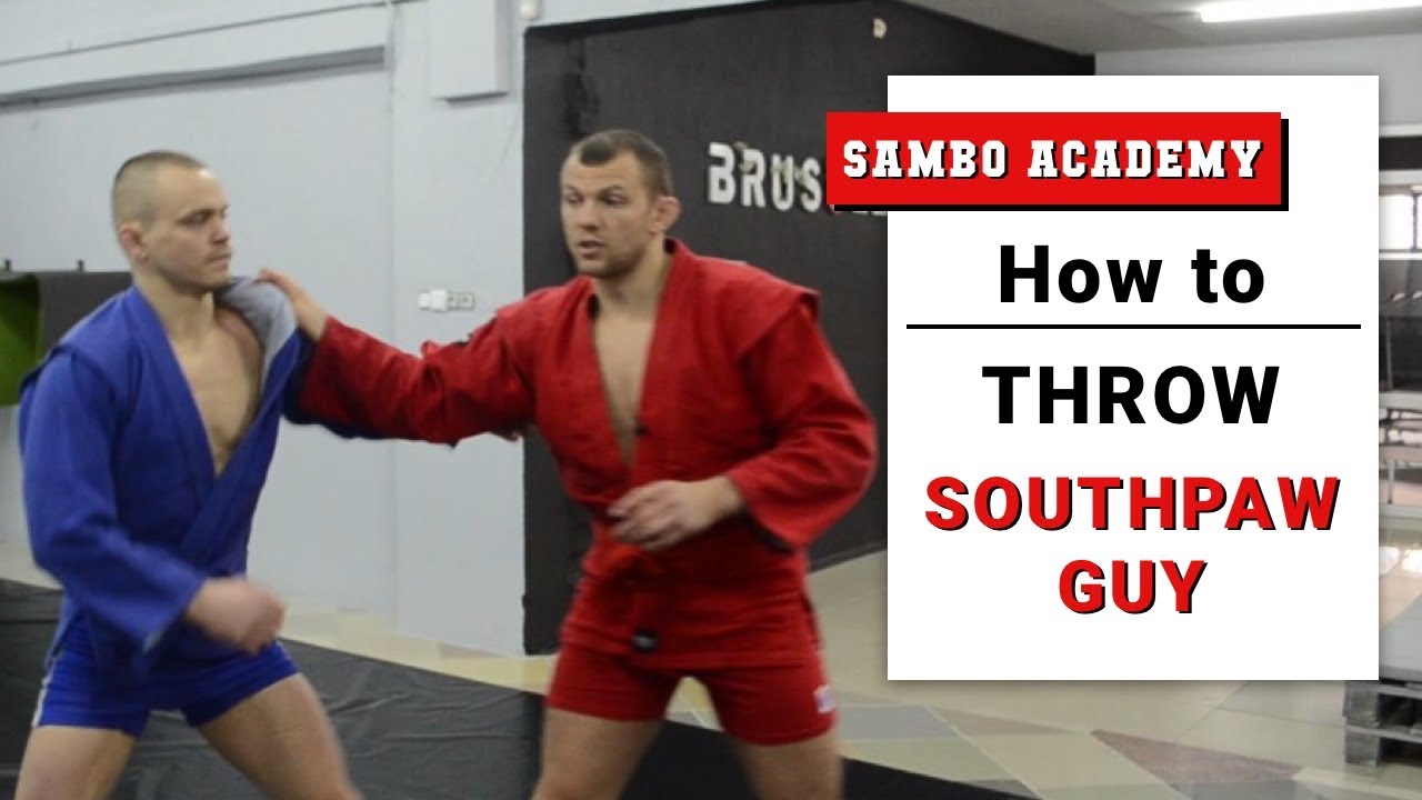 How to throw a lefty. Sambo technique grabbing a leg