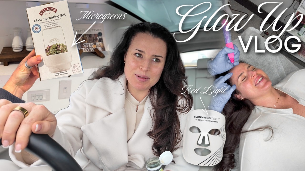 How I got my skin glowing, nano brows, microgreens & more | FEW DAYS WITH ME VLOG