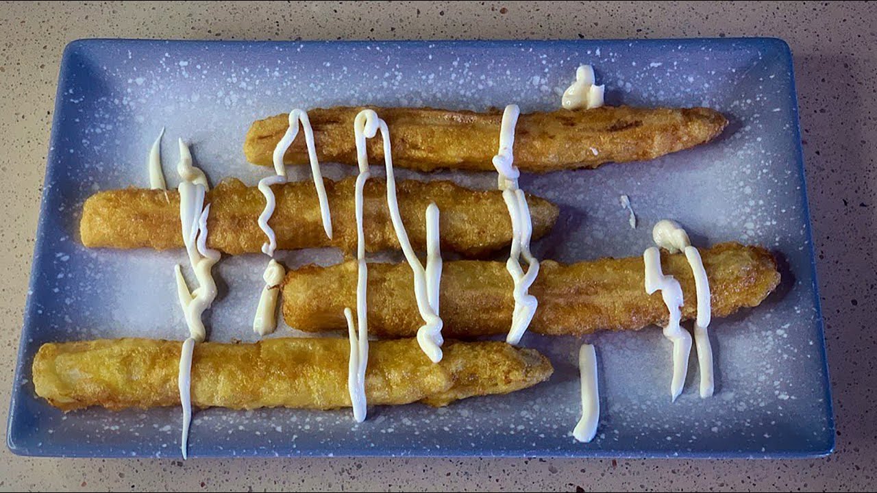 Espárragos blancos fritos