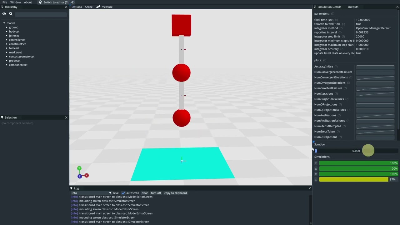 OpenSim Creator: Tutorial 2: Make a Bouncing Block