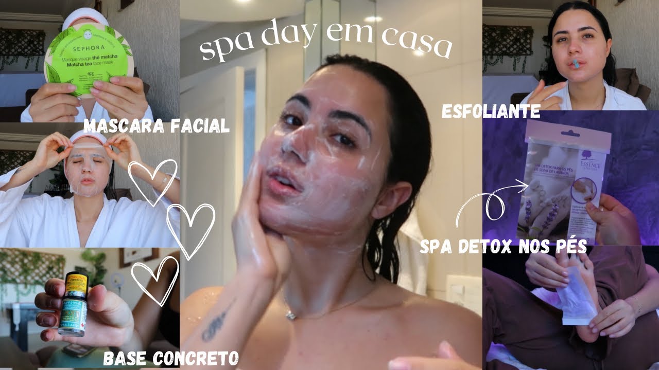 fiz um SPA DAY CASEIRO! skin care, reconstrução, detox nos pés, unhas etc