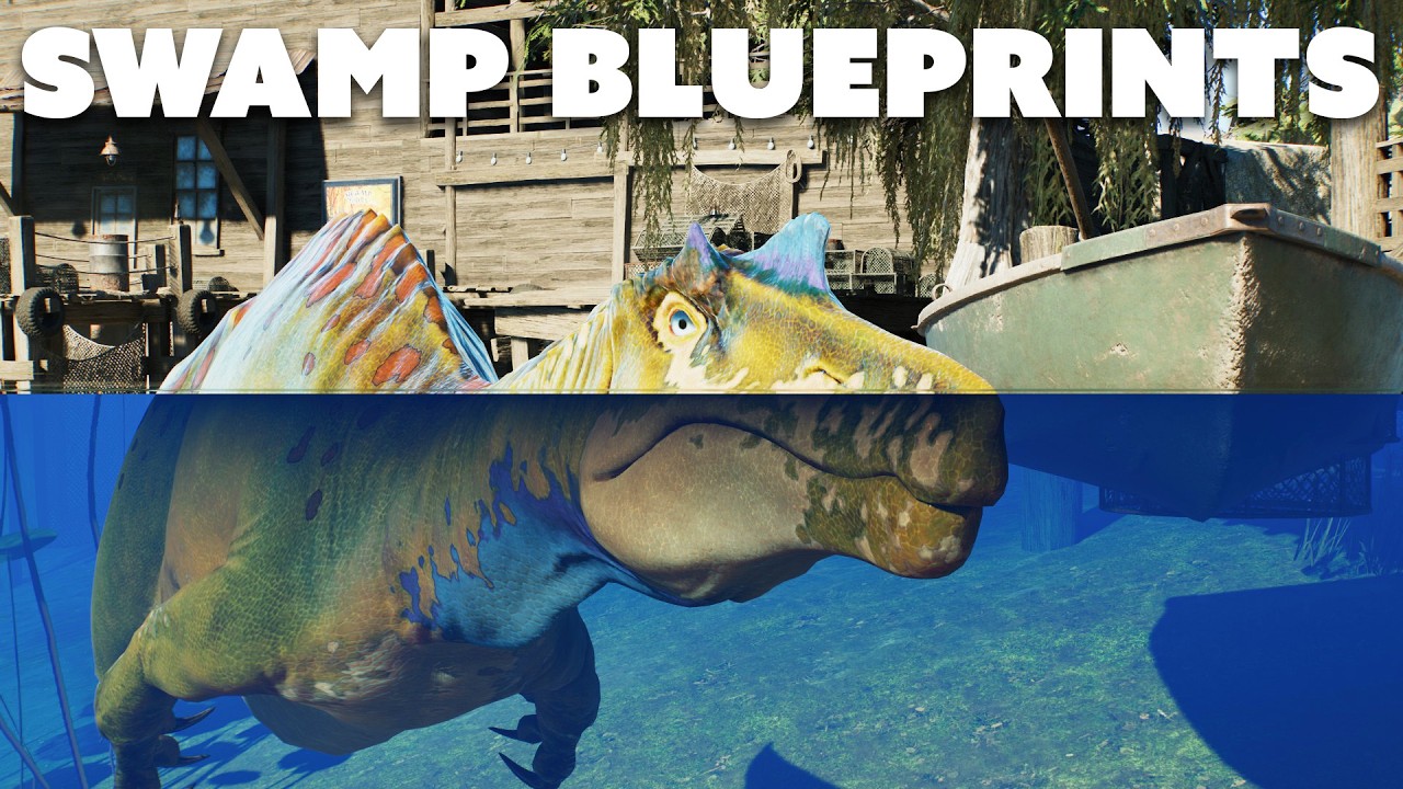 🔲 Best Blueprints For Building Your SWAMP PARK | Jurassic World Evolution 3