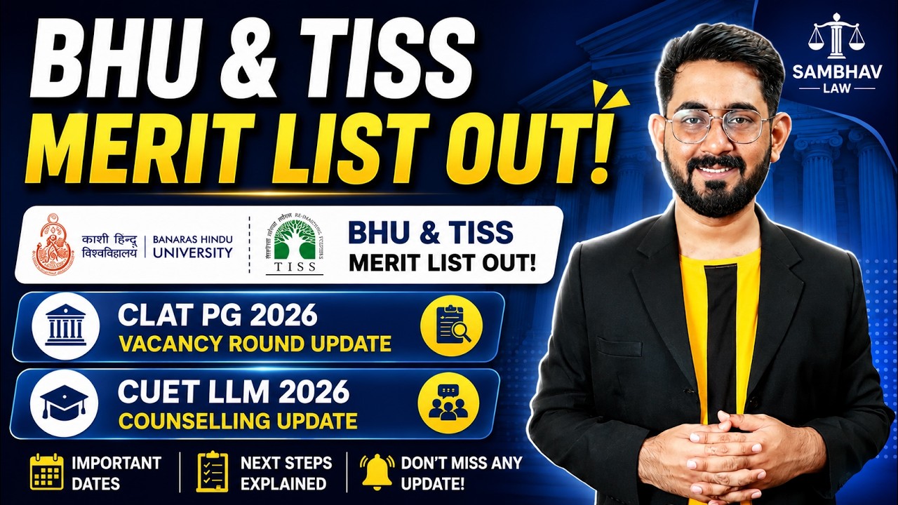BHU & TISS Merit List OUT! | CLAT PG 2026 Vacancy Round Update | CUET | CLAT PG 2027 | CLAT LLM 2027