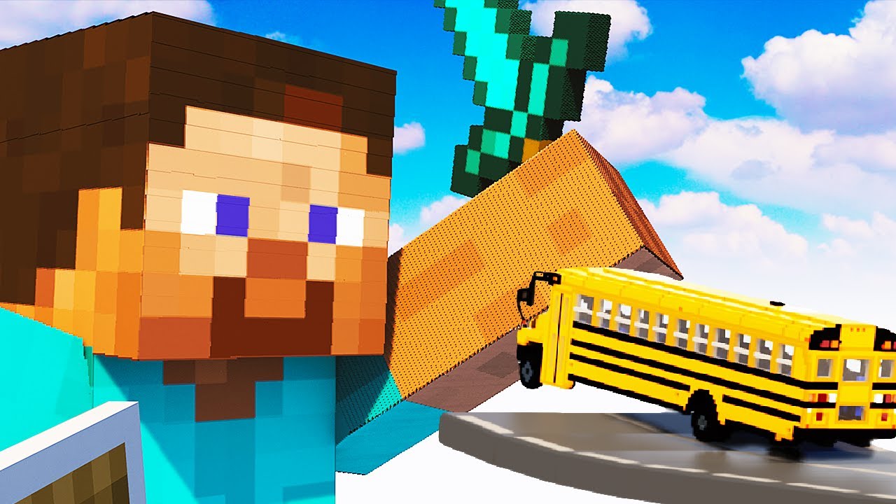 Cars vs Steve vs Creeper (Minecraft) Teardown