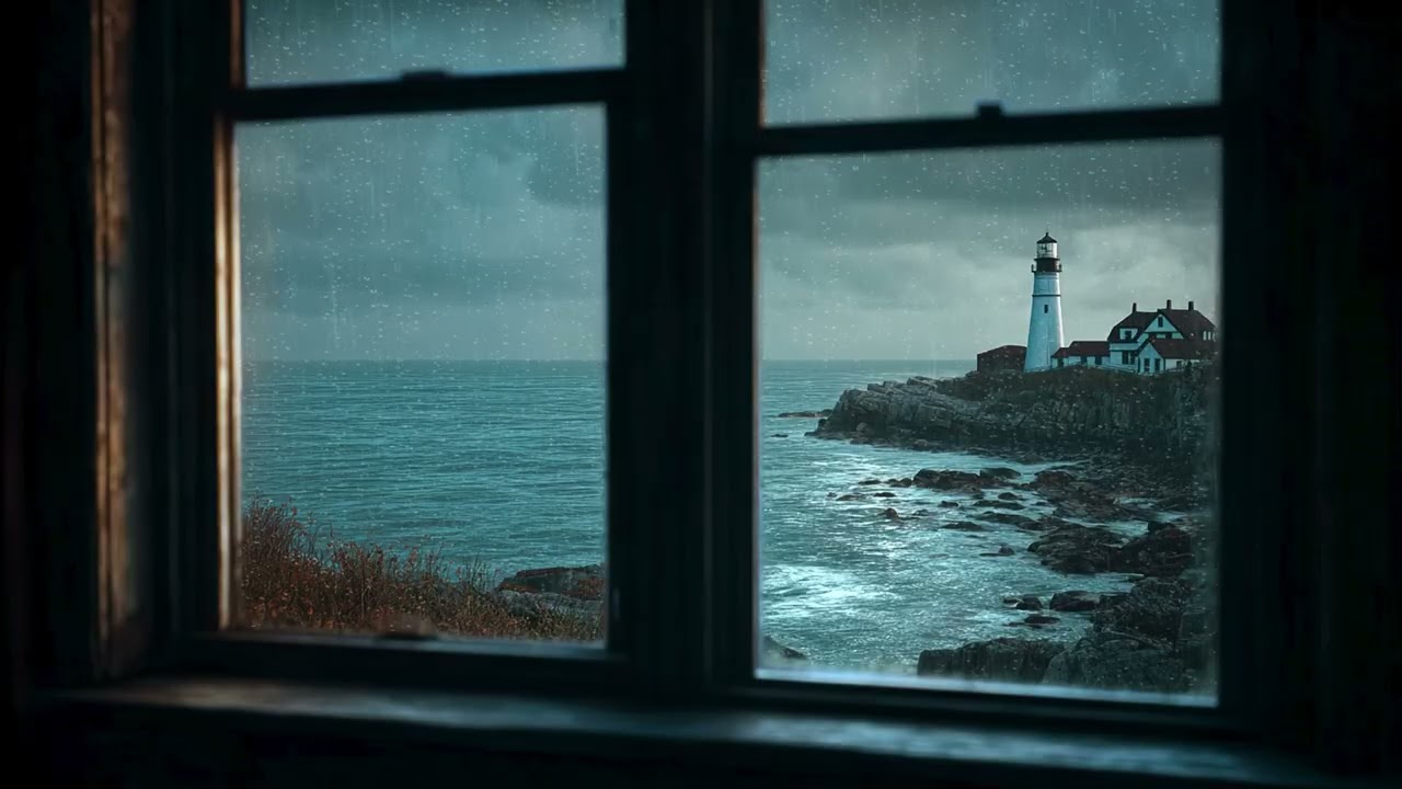 Gentle Blue Hour Rain 🌧️ Cozy Backyard Night Sounds for Stress Relief & Sleep