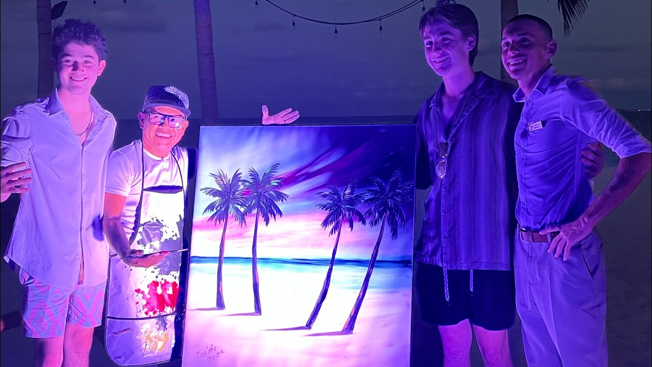 Sunset painting on planet Hollywood