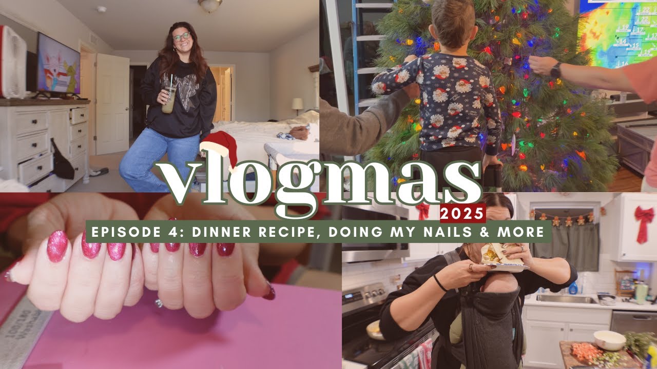 VLOGMAS 2025 | Эпизод 4 | Рецепт ужина, маникюр, украшение ёлки ​​у родственников мужа и многое д...