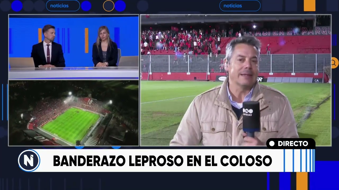 Miles de hinchas en el tradicional banderazo leproso  | TELEFE ROSARIO