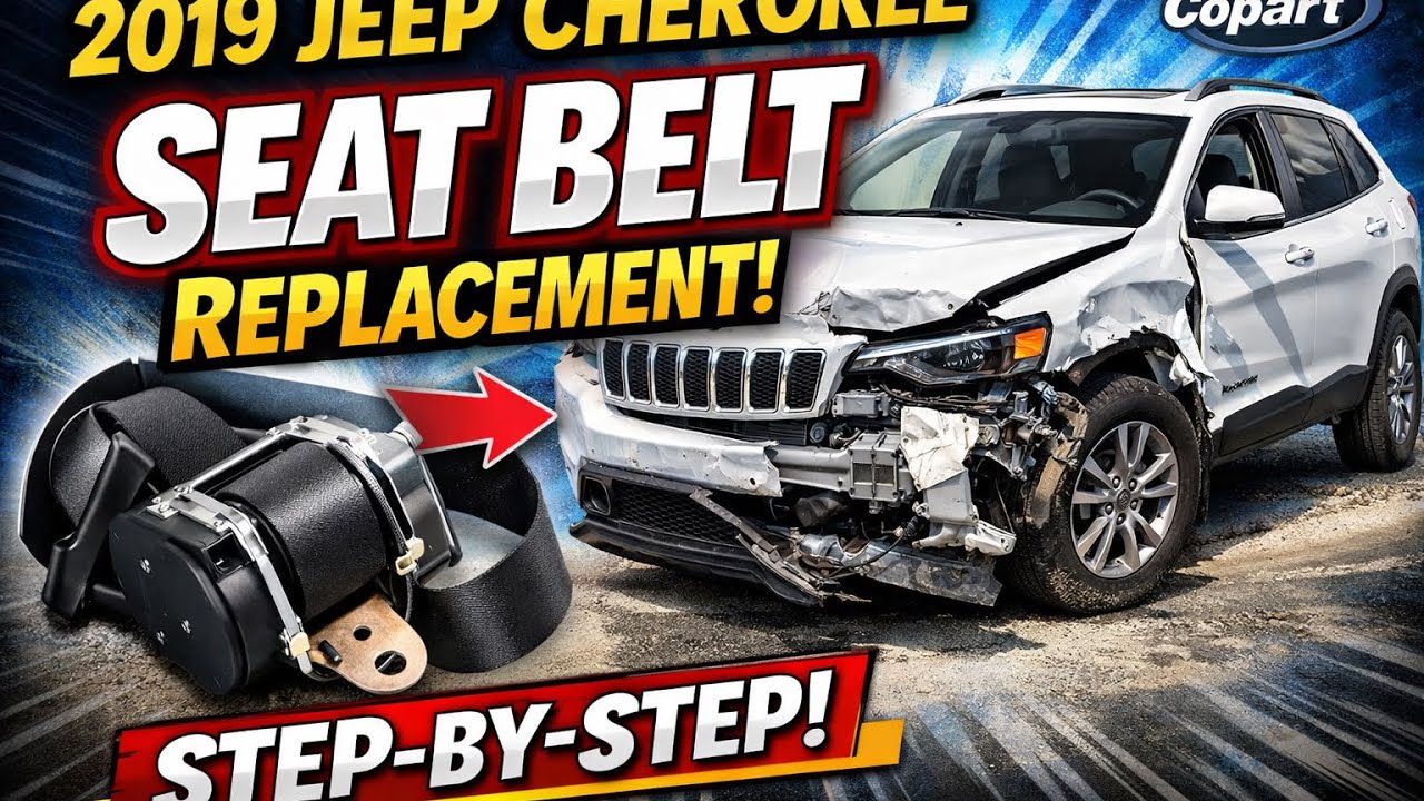 Bought from Copart! Fixing 2019 Jeep Cherokee Driver Seat Belt