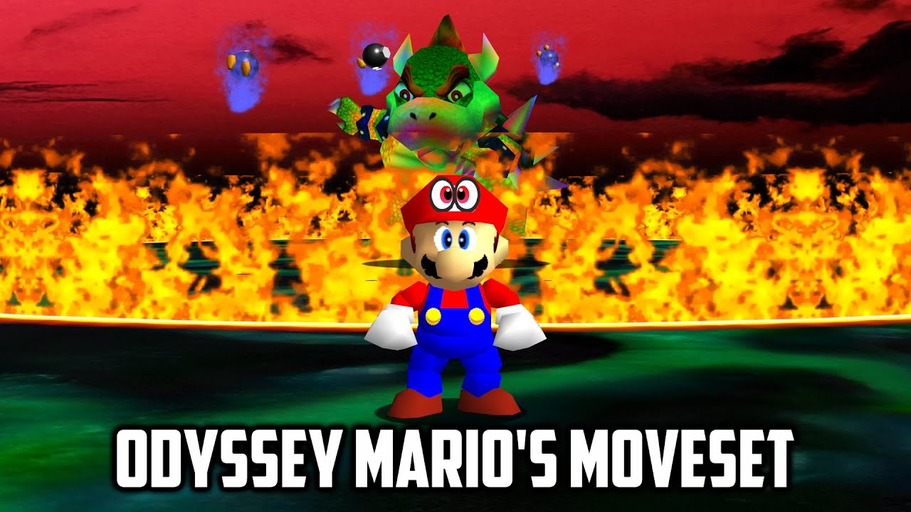 ⭐ Super Mario 64 PC Port - Odyssey Mario's Moveset (OMM) V5.0.0 Part 1 - Bowser Fight & Bad Ending