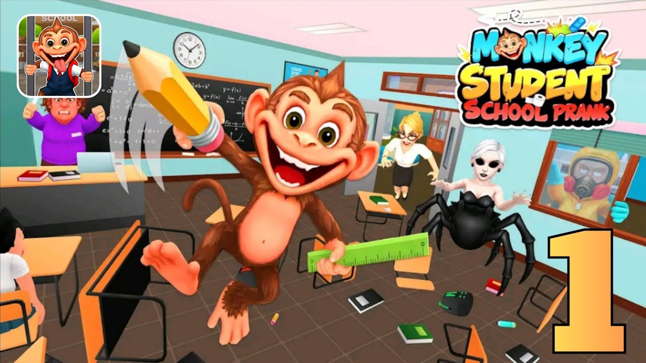 Monkey Student School Prank | Gameplay Part 1 | Android iOS Game