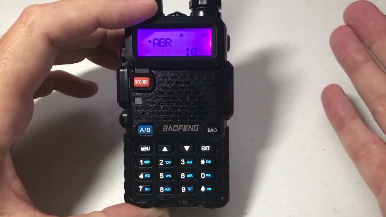 BAOFENG UV-5R |  Backlight Duration Time (ABR) Setting