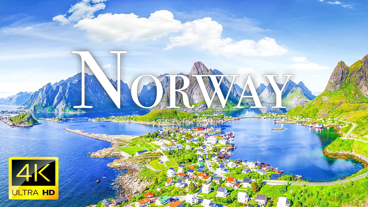FLYING OVER NORWAY (4K UHD) - Relaxing Music With Stunning Beautiful Nature (4K Video Ultra HD)