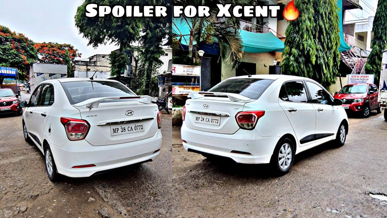 Costum spoiler for hyundai xcent|Sporty car look🔥|Techno shubham