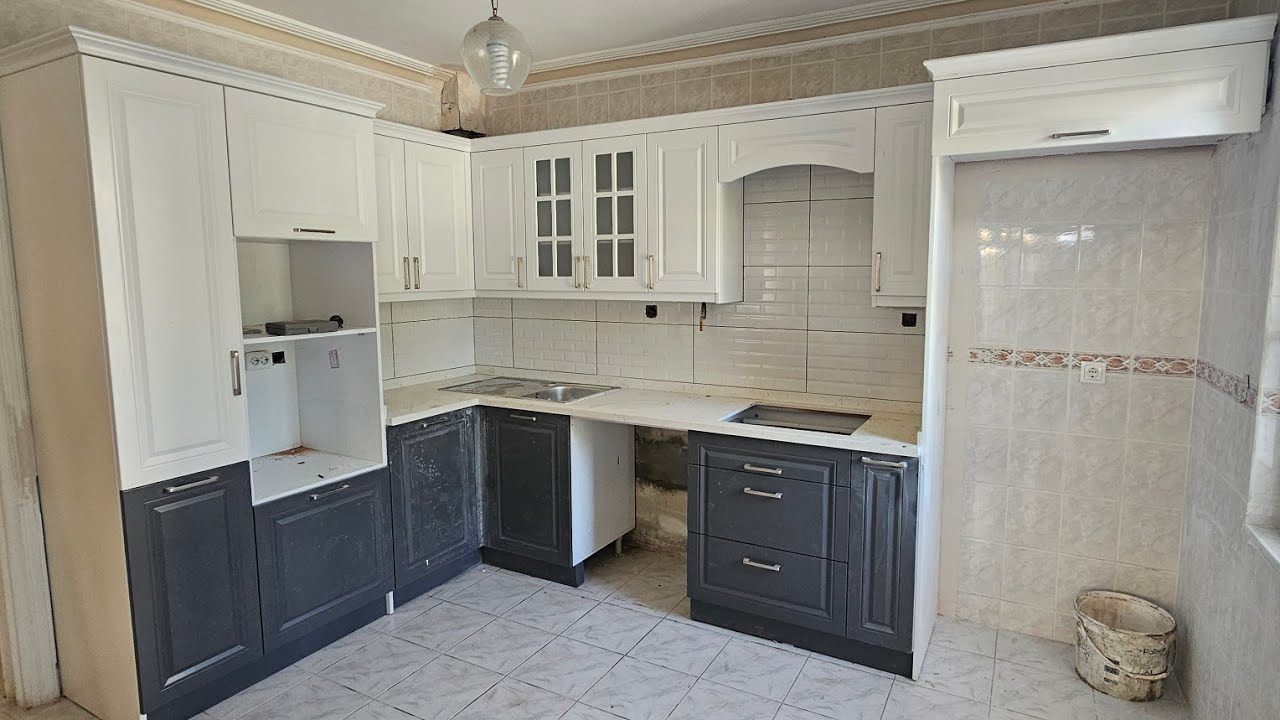 Making Kitchen with Turkish Style---Membran Kapak Mutfak Yapımı (tüm safhaları ile )