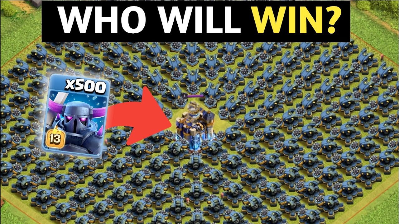 500 MAX PEKKA vs SCATTERSHOTS #coc #clashofclans  